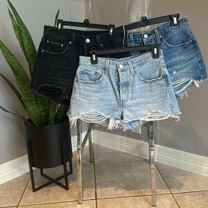 Bundle of 3 Levi’s 501 Denim Shorts — 27